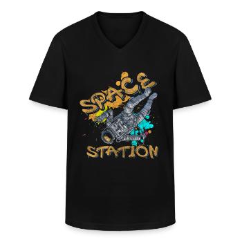 Spray Can Street Art Street Eye-catching - Men's V-Neck T-Shirt - black - Front - AI Model Male 178 dark (178cm)