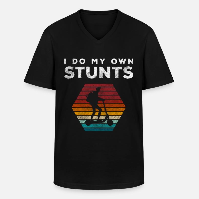 Rollerfahrer Stadt Stromer Speed - Männer-T-Shirt mit V-Ausschnitt - Schwarz