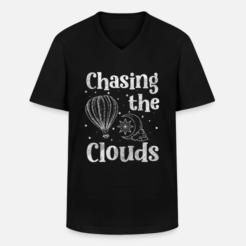 Ballon Hobby - Männer-T-Shirt mit V-Ausschnitt - Schwarz
