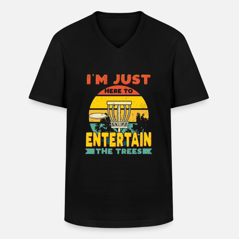 Disc Golf Spruch - Männer-T-Shirt mit V-Ausschnitt - Schwarz