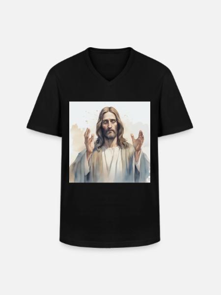 Jesus God Messiah - Men's V-Neck T-Shirt - black