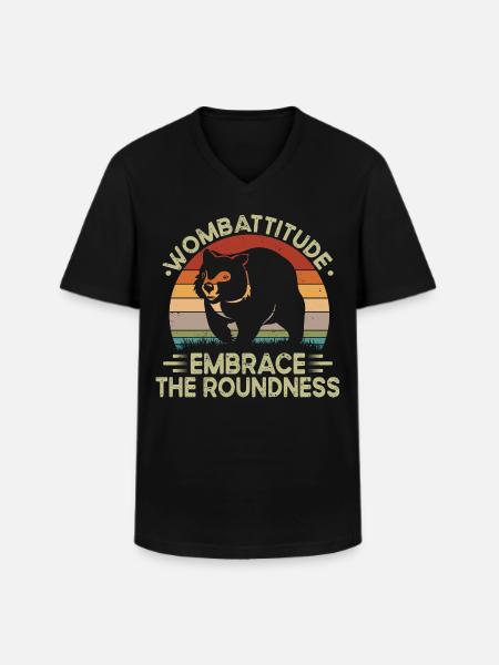 Wombattitude Wombat Australian Animals Owner - Men's V-Neck T-Shirt - black