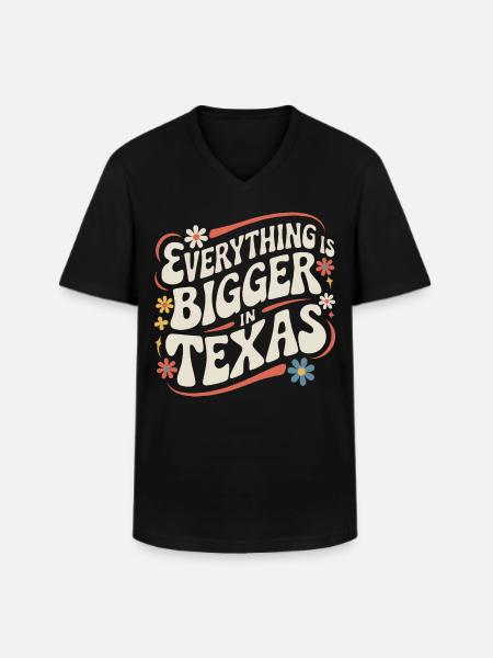 Texas State Texans Texas - Men's V-Neck T-Shirt - black