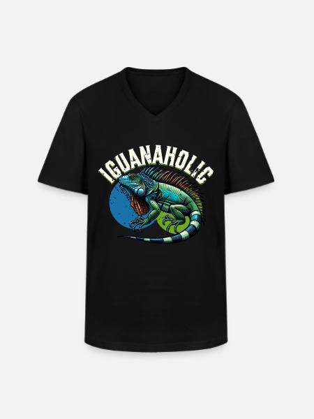 Iguane - T-shirt col V Homme - noir
