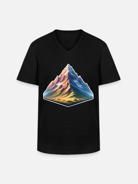 Berg - Männer-T-Shirt mit V-Ausschnitt - Schwarz