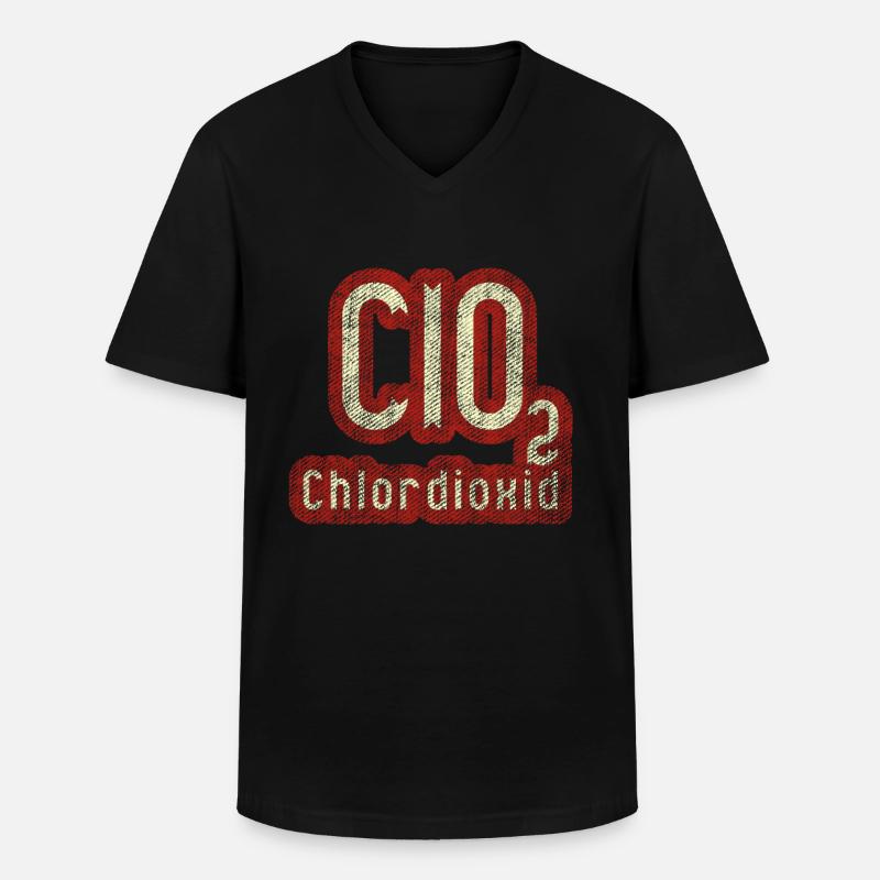 Chlordioxid CDL CDS - Männer-T-Shirt mit V-Ausschnitt - Schwarz