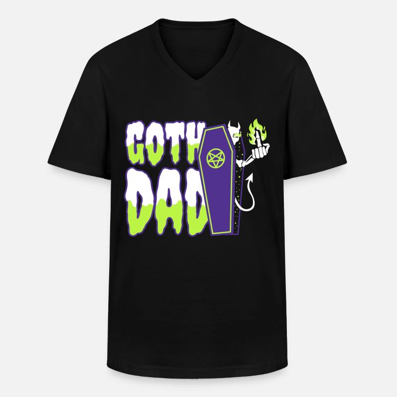 Goth Dad - Männer-T-Shirt mit V-Ausschnitt - Schwarz
