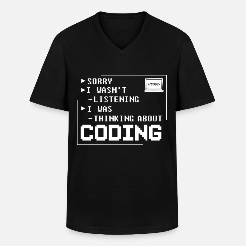 Programmer Programming Computer Developer Pc - Men's V-Neck T-Shirt - black