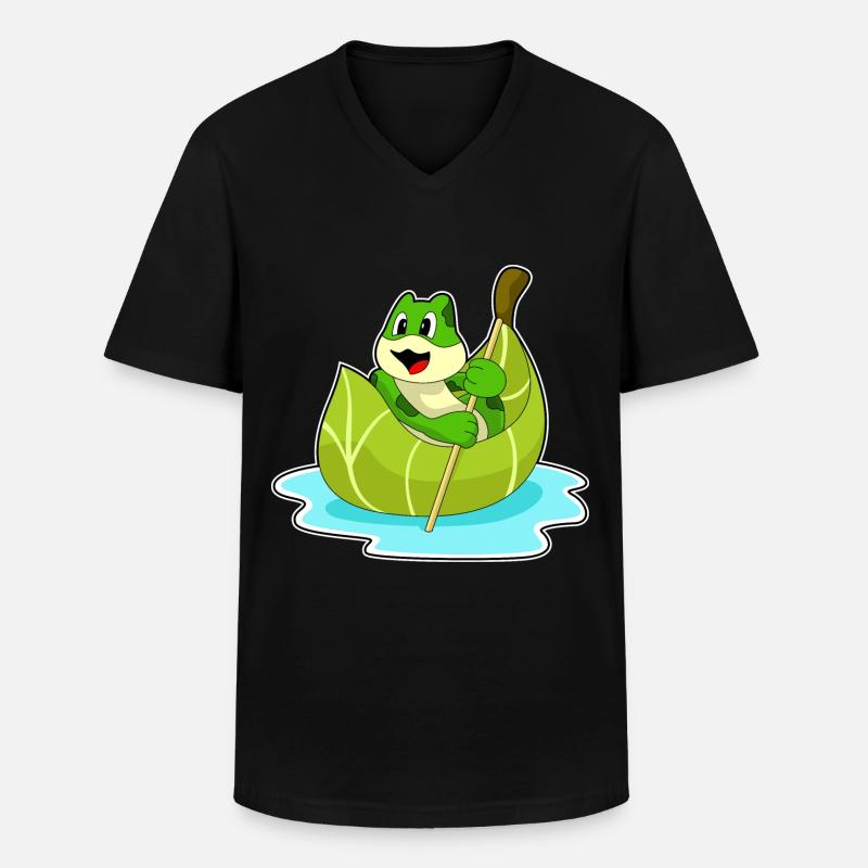 Frosch Boot - Männer-T-Shirt mit V-Ausschnitt - Schwarz