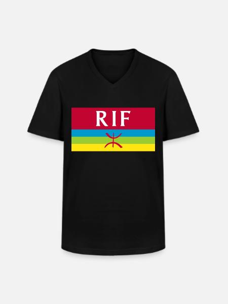 Rif - Männer-T-Shirt mit V-Ausschnitt - Schwarz