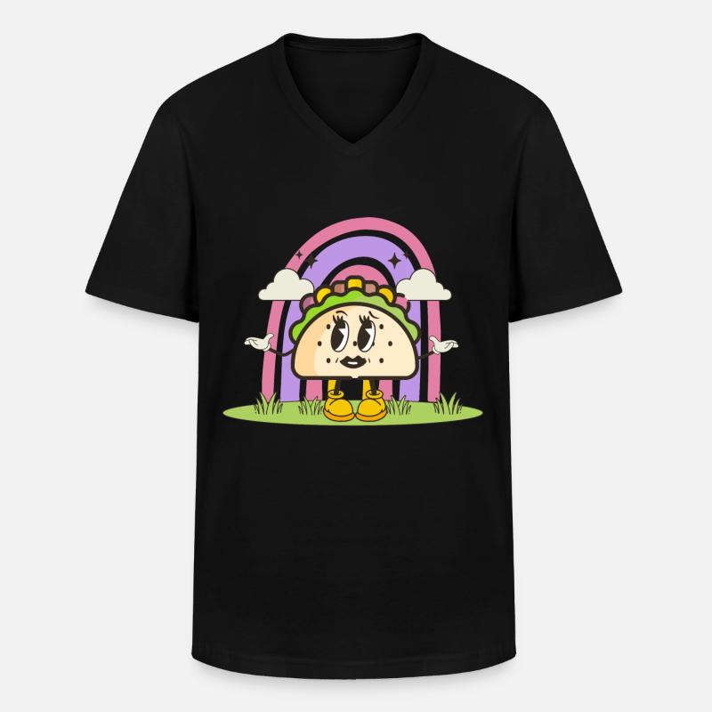 Taco - Männer-T-Shirt mit V-Ausschnitt - Schwarz