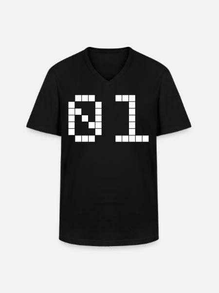 01 - Team - Crew - Men's V-Neck T-Shirt - black