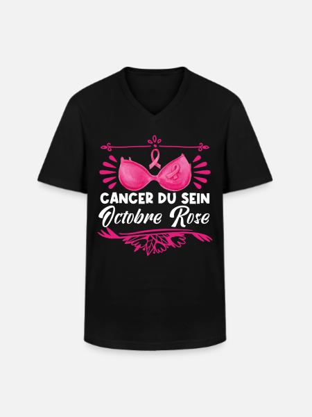 Breast cancer Pink October. - Men's V-Neck T-Shirt - black