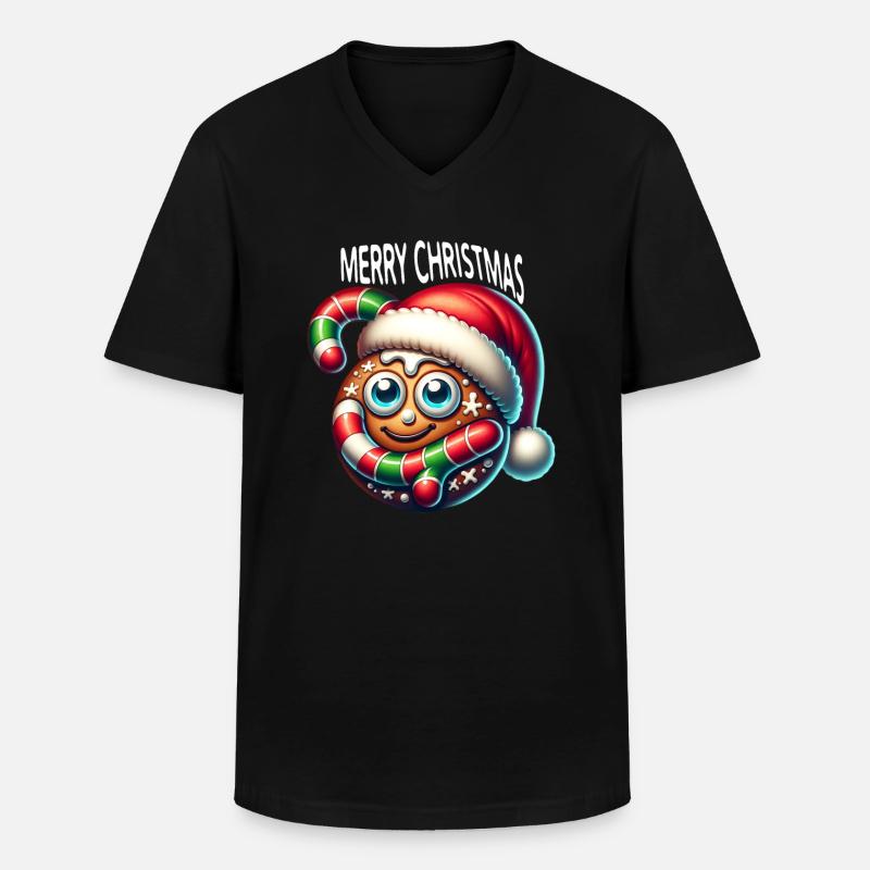 Christmas - Männer-T-Shirt mit V-Ausschnitt - Schwarz