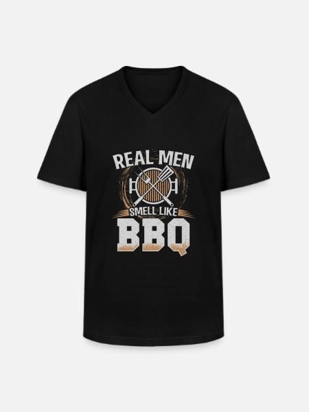 BBQ - Men's V-Neck T-Shirt - black