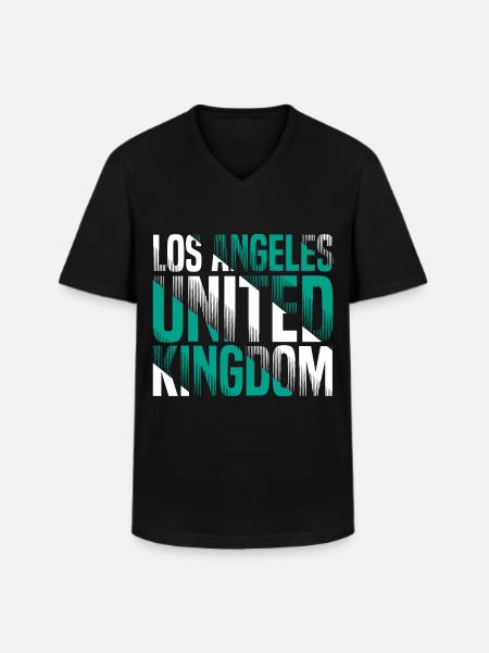 Los Angeles - Männer-T-Shirt mit V-Ausschnitt - Schwarz