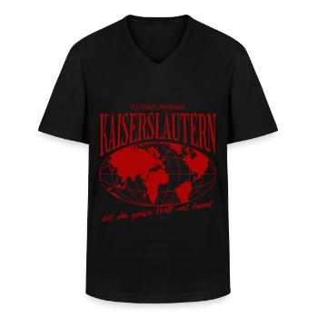 Kaiserslautern Heimat Fußball Geschenk - Männer-T-Shirt mit V-Ausschnitt - Schwarz - Vorne - AI Model Male 178 dark (178cm)
