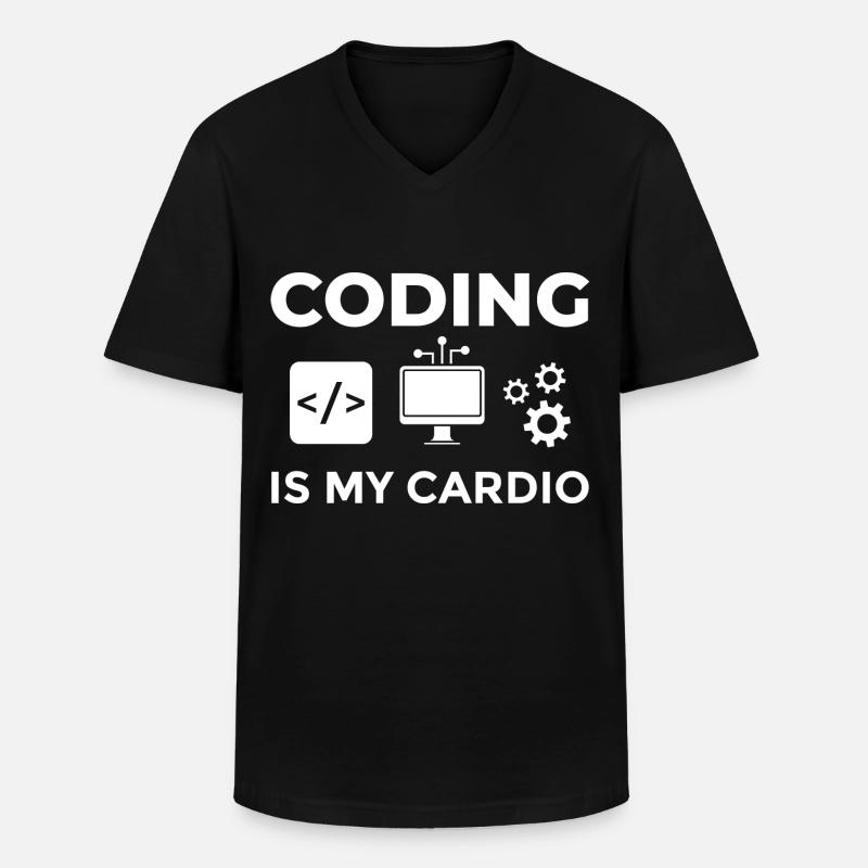 Software Development Software Developer Developer - Men's V-Neck T-Shirt - black