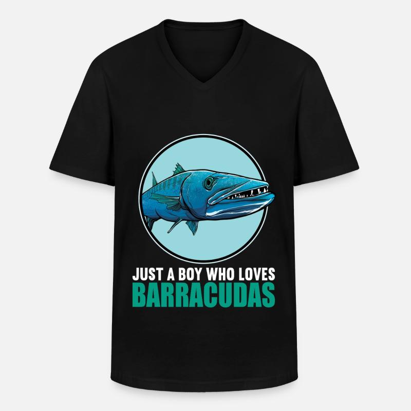 Barrakudas Barrakuda - Männer-T-Shirt mit V-Ausschnitt - Schwarz