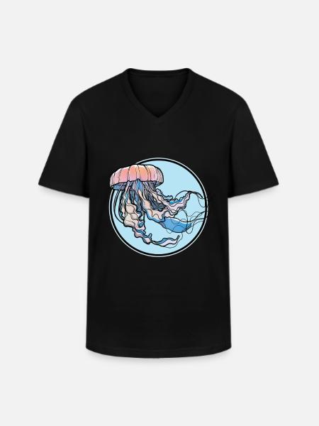 Méduse Méduse - T-shirt col V Homme - noir