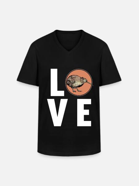Kiwifruit Kiwi - Men's V-Neck T-Shirt - black