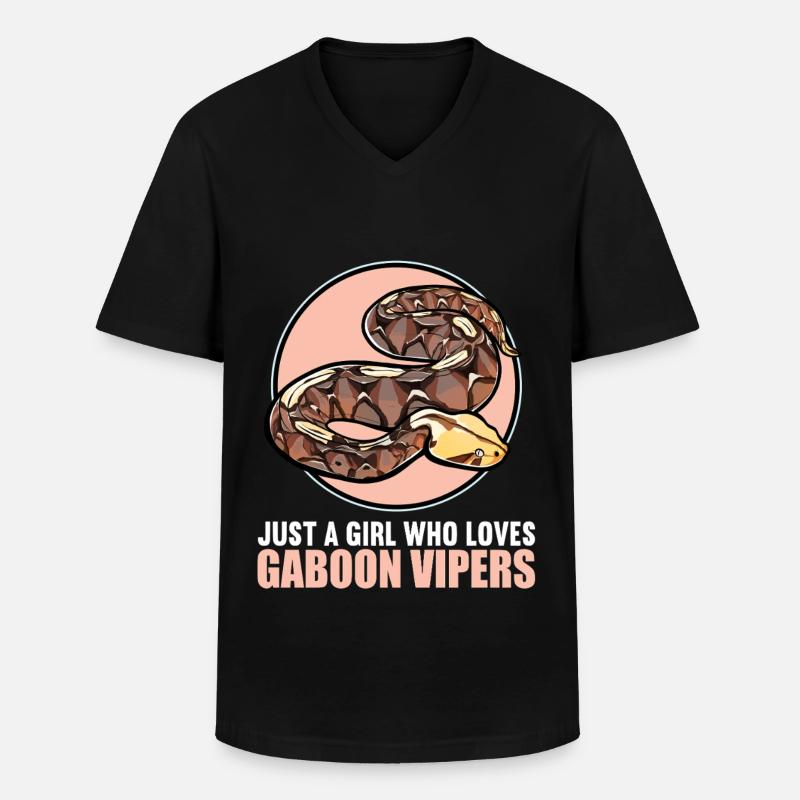 Gabunvipern Gabunviper - Männer-T-Shirt mit V-Ausschnitt - Schwarz