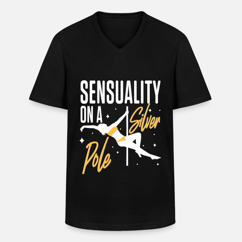 Pole Dancing Poledancing - Männer-T-Shirt mit V-Ausschnitt - Schwarz