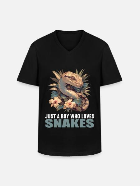 Snakes Snake - Men's V-Neck T-Shirt - black