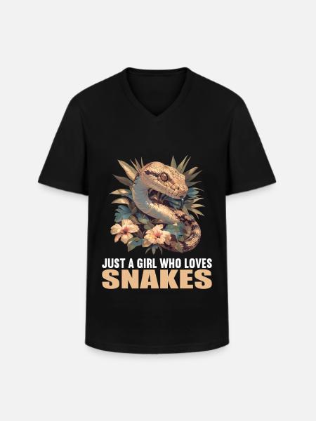 Snakes Snake - Men's V-Neck T-Shirt - black