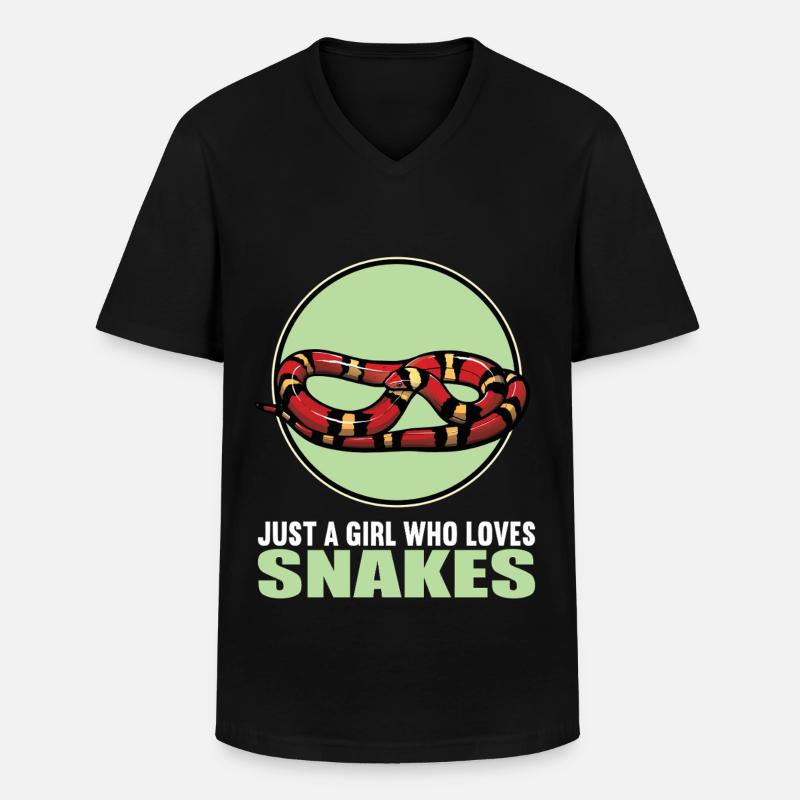 Schlangen Schlange - Männer-T-Shirt mit V-Ausschnitt - Schwarz