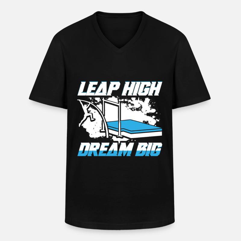 Stabhochsprung Stabspringer Stabhochspringer - Männer-T-Shirt mit V-Ausschnitt - Schwarz