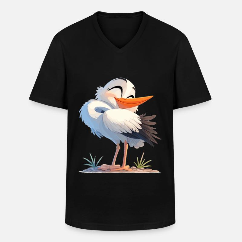 Storks Stork - Men's V-Neck T-Shirt - black