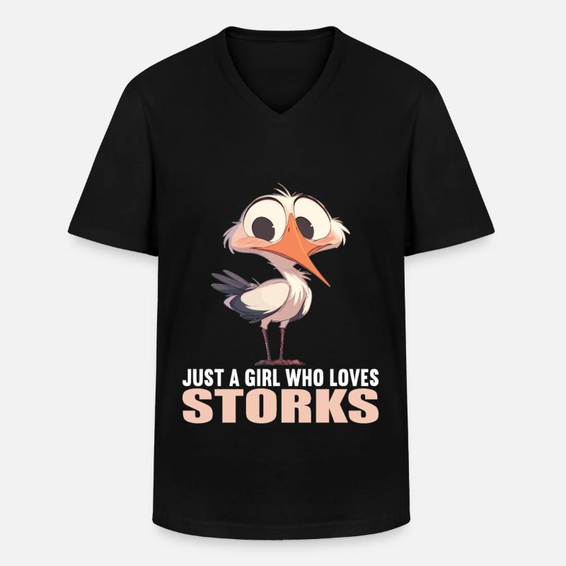 Storks Stork - Men's V-Neck T-Shirt - black