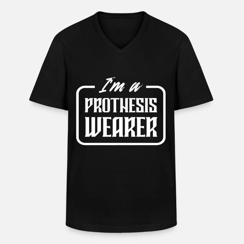 Prosthetic prosthesis Bionic prostheses - Men's V-Neck T-Shirt - black
