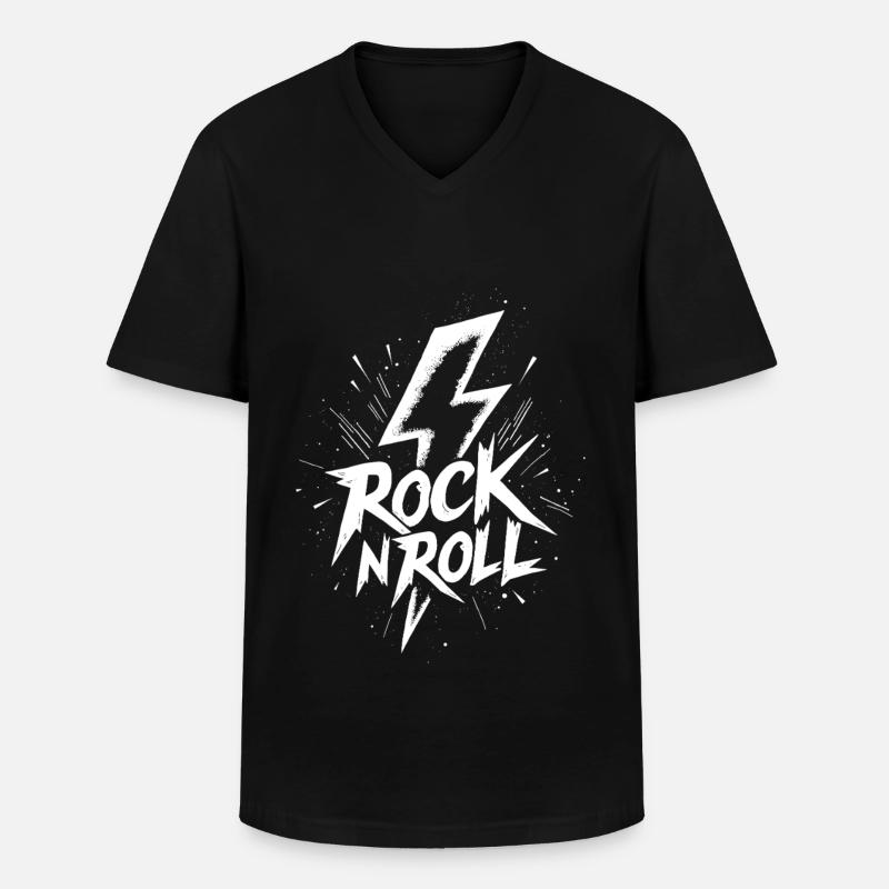 Rock 'n' Roll Blitz - Men's V-Neck T-Shirt - black