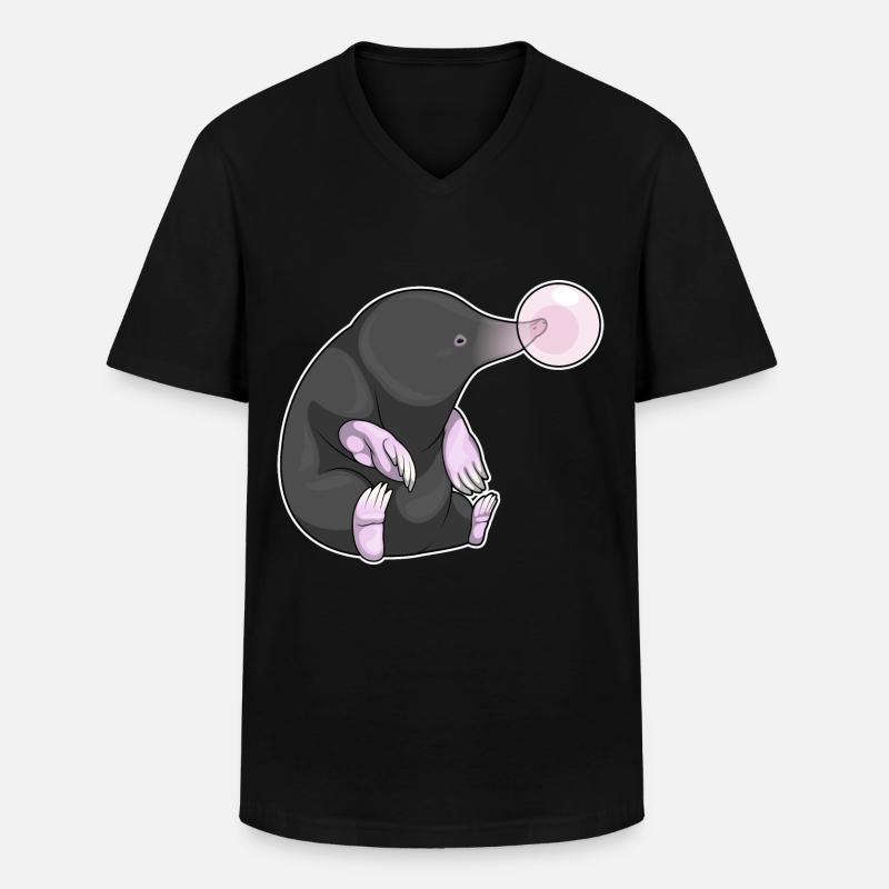 Mole chewing gum - Men's V-Neck T-Shirt - black