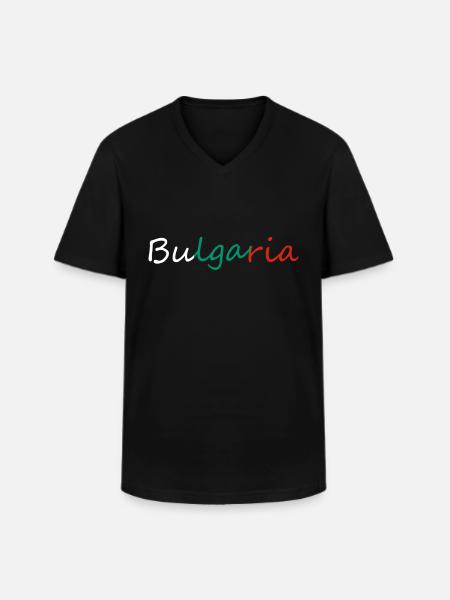 Bulgaria - Men's V-Neck T-Shirt - black