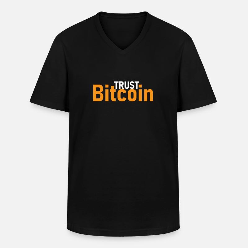 Bitcoin - Männer-T-Shirt mit V-Ausschnitt - Schwarz