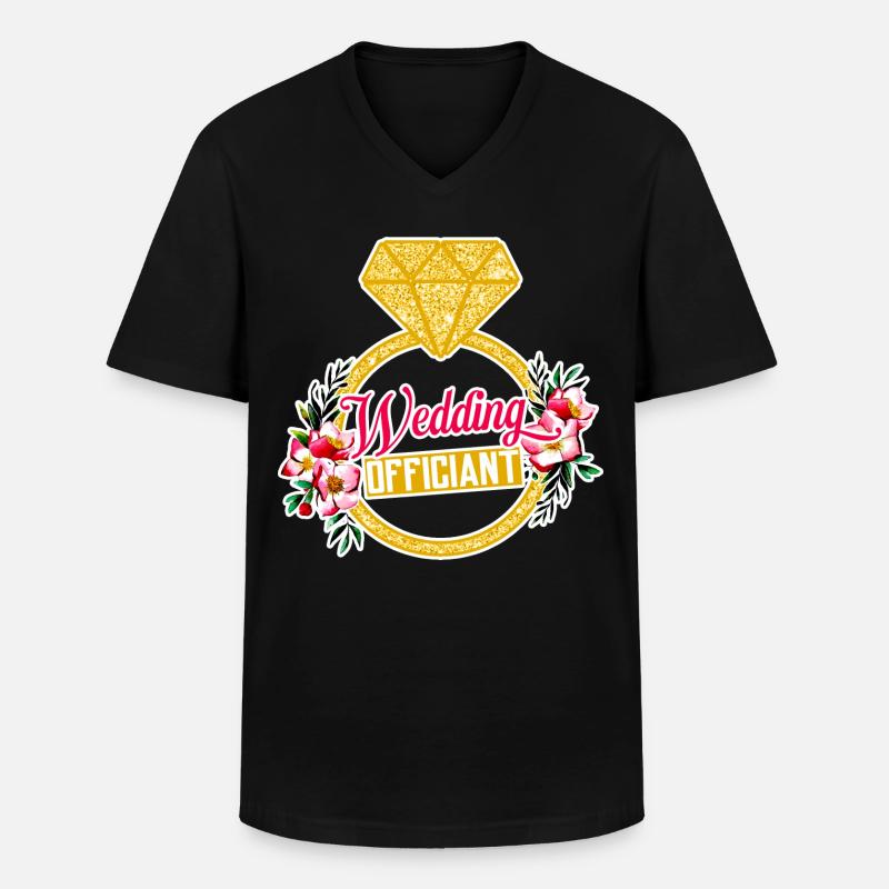 Assistant de mariage - T-shirt col V Homme - noir