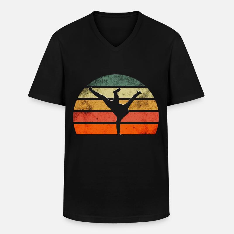 Breakdancing Breakdance Dancing - Men's V-Neck T-Shirt - black