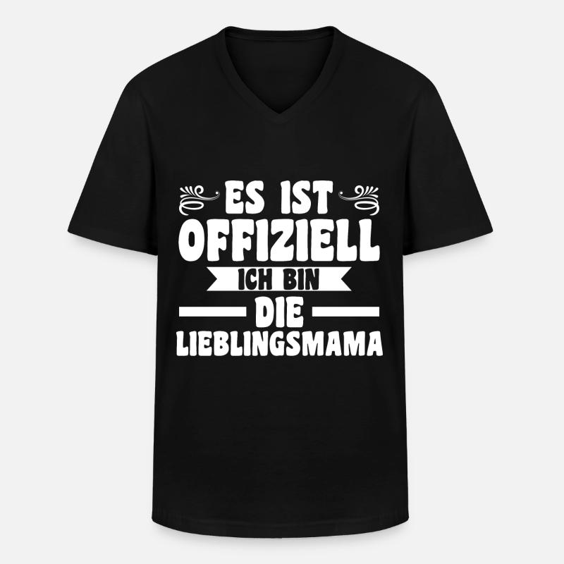 Mutter Mama - Männer-T-Shirt mit V-Ausschnitt - Schwarz