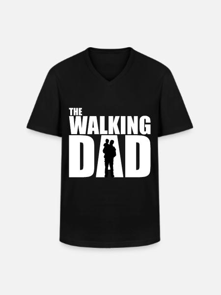 The WALKING DAD white - Men's V-Neck T-Shirt - black