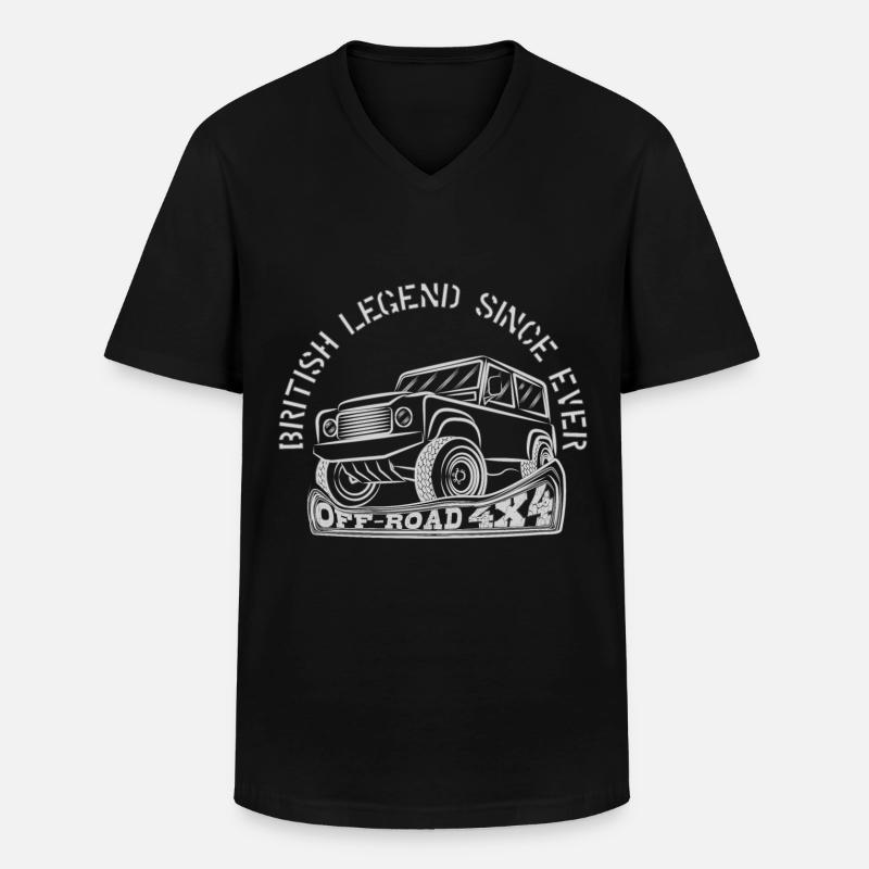 BRITISH LEGEND SINCE EVER - Men's V-Neck T-Shirt - black