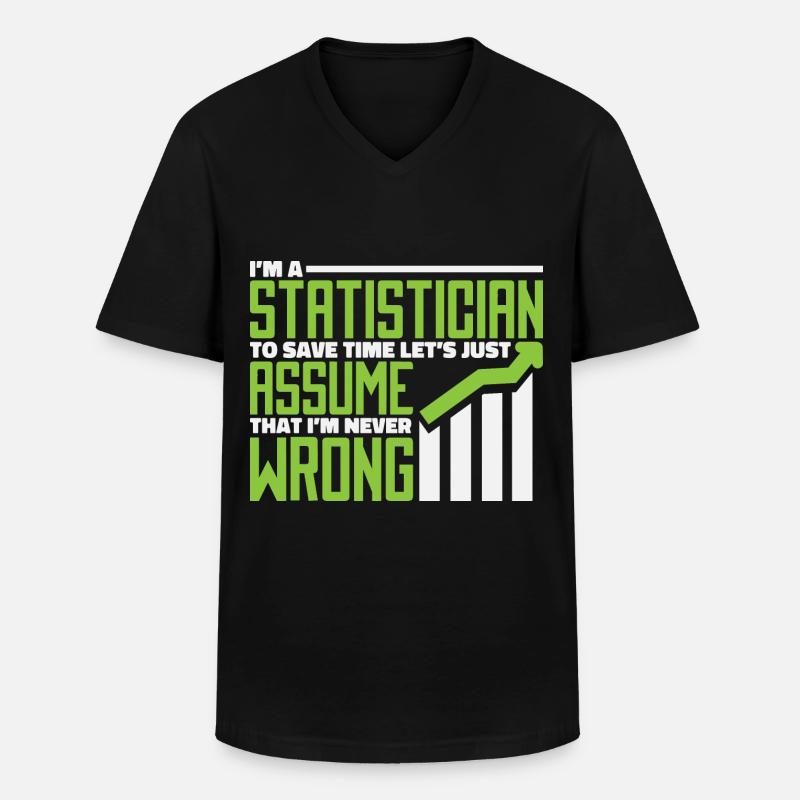Statistiker - Männer-T-Shirt mit V-Ausschnitt - Schwarz