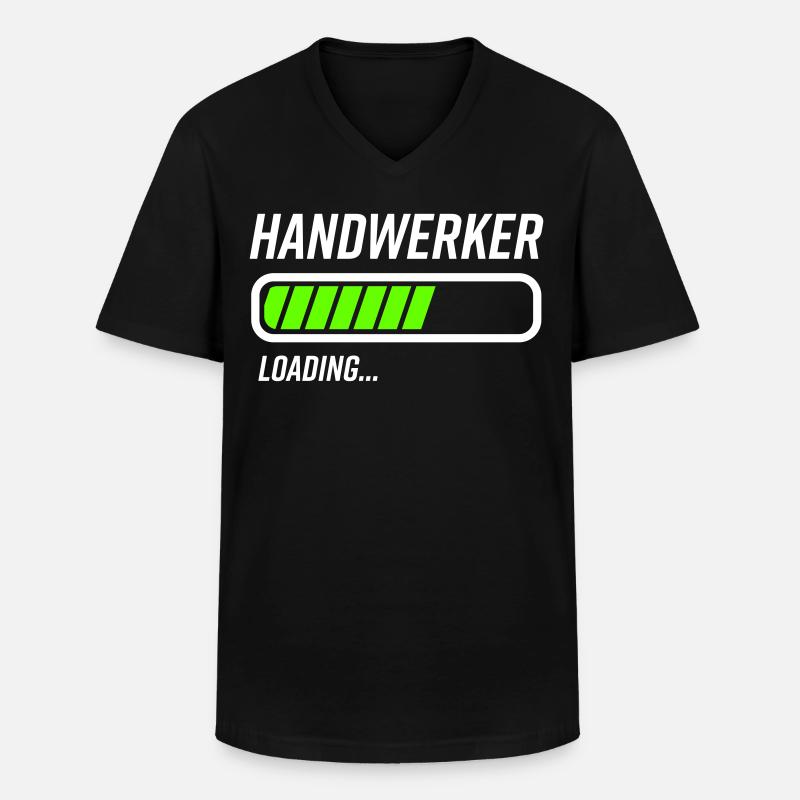 Handwerker Humor Geschenk - Männer-T-Shirt mit V-Ausschnitt - Schwarz