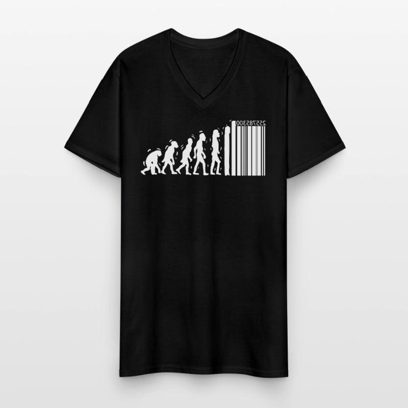 Conception unique d'évolution pour les T-shirt col V Homme