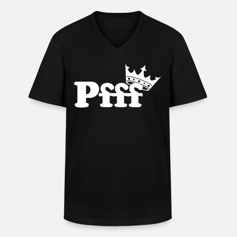 Pfff - Männer-T-Shirt mit V-Ausschnitt - Schwarz
