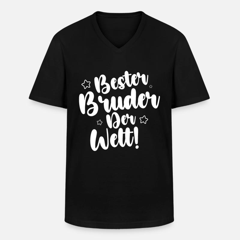 Bester Bruder Der Welt - Männer-T-Shirt mit V-Ausschnitt - Schwarz