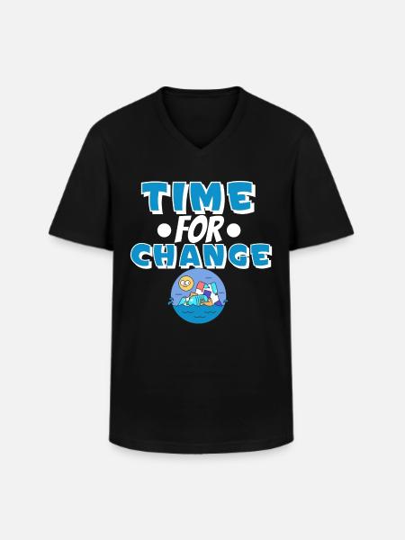 Climate change Climate protection - Men's V-Neck T-Shirt - black