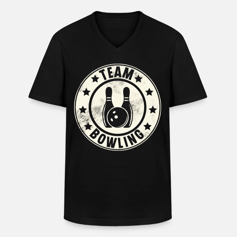 Équipe de bowling - T-shirt col V Homme - noir